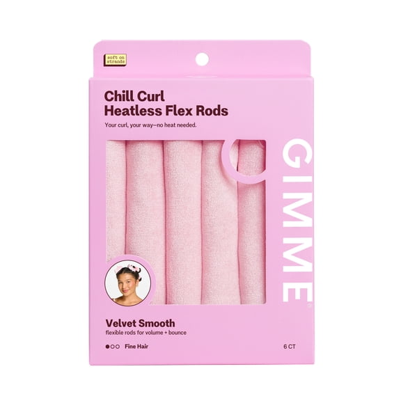Gimme Beauty Chill Curl Heatless Styling Flex Rods for Fine Hair - 6 Count