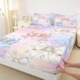 thumbnail image 4 of Erosebridal 3D Bowknot Print Queen Sheet Sets For Bowtie Lover,Dreamy Princess Style Kids Bed Set 4-Piece, 4 of 6