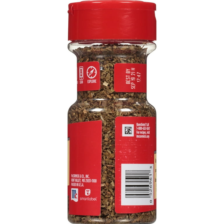 McCormick Basil Leaves 0.62 oz Mixed Spices Seasonings