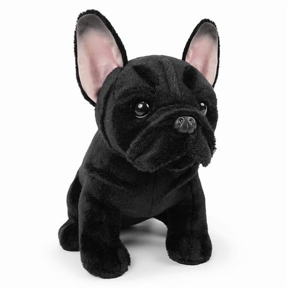 Realistic Sitting Bulldog Plush Toy, Lifelike Detailed Stuffed Animal, Soft Pet Simulation Figure, Cute Canine Home Decor Gift For Adults