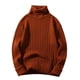 thumbnail image 1 of Gibobby Suéter cuello alto hombre Suéter de cuello alto ajustado para hombre, suéter casual ligero acanalado(Café,XG), 1 of 4
