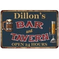 thumbnail image 1 of Dillon's Green Bar & Tavern Rustic Sign 12 x 18 Matte Finish Metal 112180047449, 1 of 1