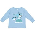 thumbnail image 3 of Inktastic My Big Sister Loves Me with Cute Sharks Boys or Girls Long Sleeve Toddler T-Shirt, 3 of 5