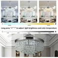 thumbnail image 3 of Sedeke 42'' Ceiling Fans with Light, Silver Retractable Crystal Chandelier Fan, Reversible, Remote Control, Dimmable Ceiling Light Kits for Dining Living Room Silver, 3 of 12