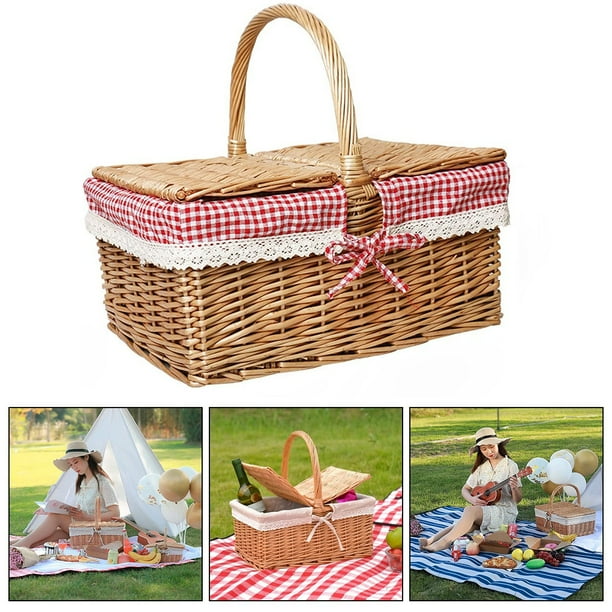 Wicker Picnic Baskets Handmade Woven Picnic Basket Storage Basket