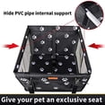 thumbnail image 4 of SWIHELP Asiento de coche para perros, asiento elevador portátil para mascotas con correa de seguridad con clip y tubo de soporte de PVC, anticolapso, perfecto para mascotas pequeñas, 4 of 5