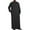 Black, variant on Baorden Men's Stand Collar Button Long Sleeve Robe