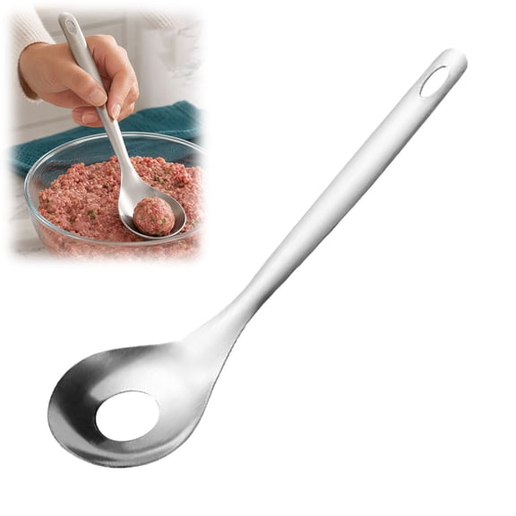 Meatball Spoon, Stainless Steel Meatball Maker Tool with Non-Stick Scoop – Kitchen Gadget for Meatballs, Falafel, Fish Balls & More