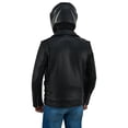 thumbnail image 5 of Men Motorcycle Brando Leather Jacket Distressed Zip Up Side Lacing Motorbike Jackets Black-52, 5 of 8