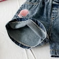 thumbnail image 6 of MEZZALL Summer Toddler Girls Short Sleeve Bowknot Prints T-Shirt Tops Denim Shorts Outfits Leisure Baby Wear, 6 of 7