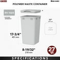 thumbnail image 4 of Rev-A-Shelf 27 qt. Replacement Waste Container for Rev-A-Shelf Pullouts, Orion Gray 2-pack, 4 of 12