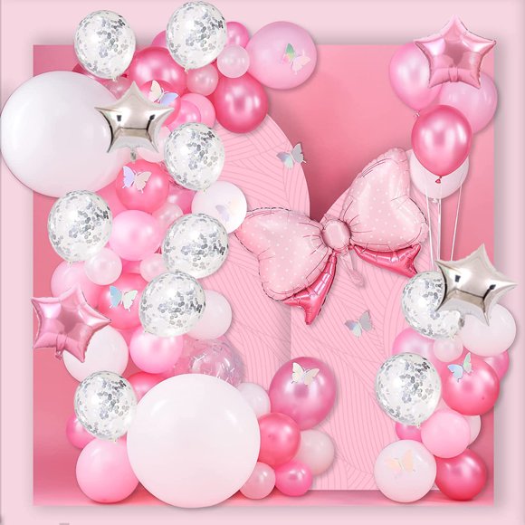 Pink Silver Party Decorations