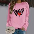 thumbnail image 2 of Wovix Women Crewneck Valentine Sweatshirt Love Heart Graphic Elbow Patch Shirts Gift for Her Long Sleeve Pullover Basic Festival 2025 Casual Tops, 2 of 4