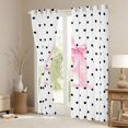thumbnail image 3 of Manfei Pink ABC Print A Blackout Curtains,Cute Polkadot Window Curtains Pack of 2 (38x45 Each), 3 of 6