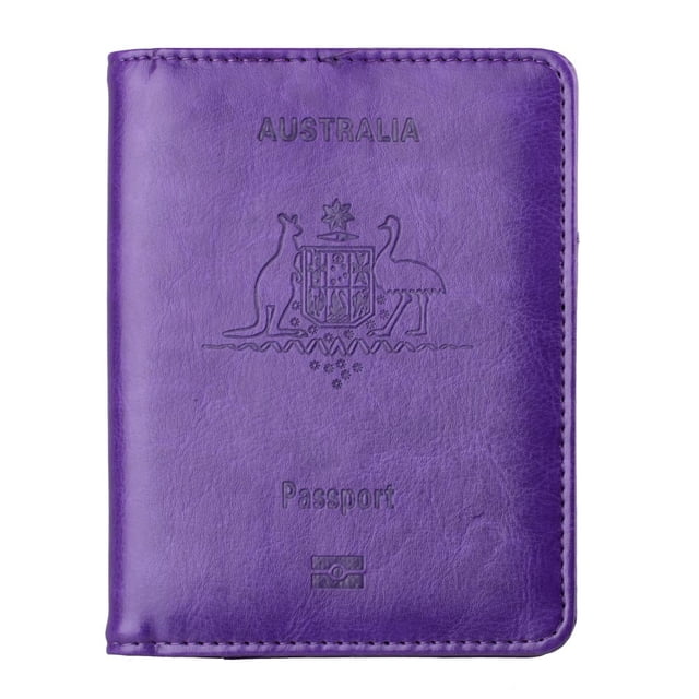 Funda protectora antimagnética para pasaporte, de piel sintética, para pasaporte, tarjetero, tarjetero
