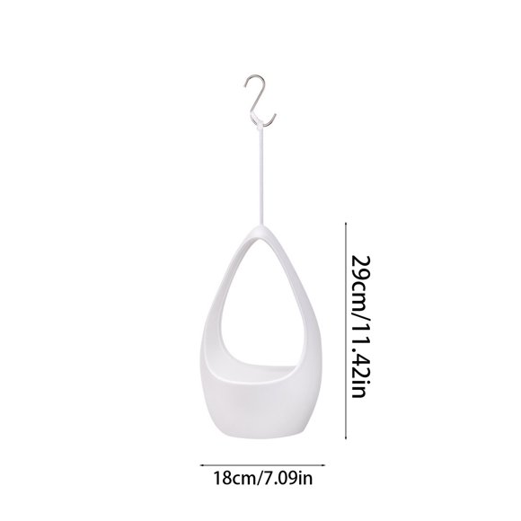 White Hanging Flower Pot,Plastic Hanging Planter,Succulent Pot Container,Cactus Hanging Pot,Chlorophytum Pot,Adjustable Hanging Hook,Lightweight Sturdy Pot,Indoor Outdoor Decor,Balcony Garden Planter