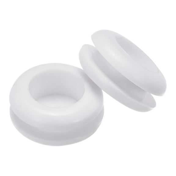 Uxcell Rubber Grommet Mount Dia 12mm Round Double-Sided for Wire Protection White 10 Pack