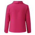 thumbnail image 7 of YYDGH Womens Ruched 3/4 Sleeve Draped Blazers Plus Size Open Front Business Work Suit Office Blazer Jackets Casual Basic Cardigan Hot Pink L, 7 of 7