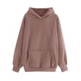 thumbnail image 4 of Lmnyox Basic Sweatshirts for Women Soft Comfy Long Sleeve Hoodies Oversized Fall Casual Pullover with Pocket, 4 of 4
