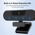 thumbnail image 4 of Vizolink 4K Webcam with 4 Noise-canceling, Privacy Cover and Tripod for PC, Laptop, Mac, Autofocus, 85° FOV, Auto Light Correction, USB Web Cam, Conference Streaming Gaming, 4 of 8