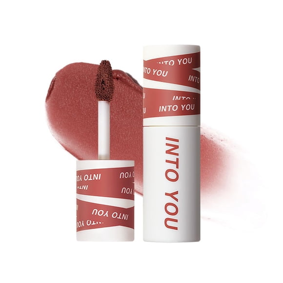 INTO YOU Lápiz labial mate para mujer Lápiz labial rojo mate de larga duración multiusos para labios y mejillas Copa antiadherente que no se desvanece Mancha de labios Maquillaje Cosméticos oficiales