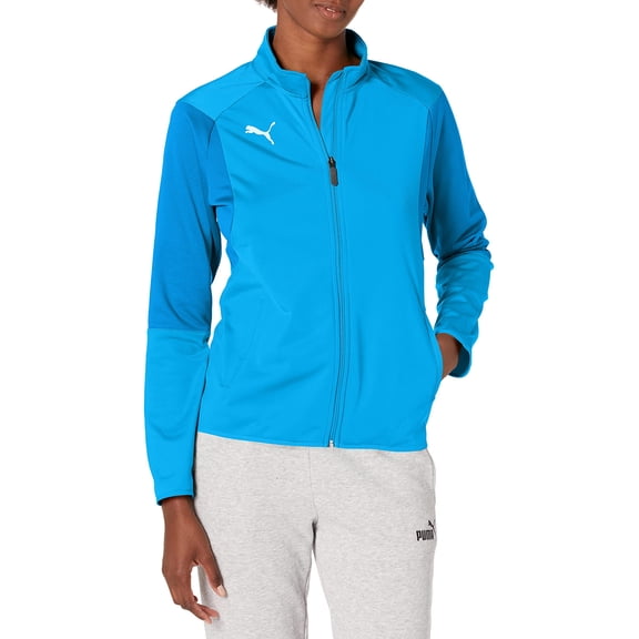 PUMA Womens Liga Training Jacket - Electric Blue Lemonade/White - X-Small