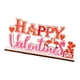 thumbnail image 5 of Letrero de madera para mesa de San Valentín, placa con forma de corazón, adorno romántico para aniversario. Feliz, 5 of 9