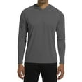 thumbnail image 5 of BRDFRL Men's Sun Protection Hoodie Shirts Long Sleeve UPF 50+ Swim Fishing Shirt with Hood Lightweight Rash Guard UV SPF Dark Gray XL, 5 of 7
