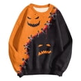 thumbnail image 7 of Duqingm Halloween Shirts for Women 2026 Novelty Funny Print Gothic Tshirts Long Sleeve Crewneck Tops,2XL, 7 of 7