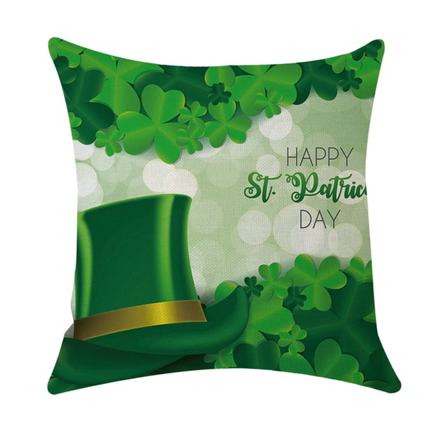 Jusqu'à 65% de Réduction SMihono Housse de Coussin en Coton et Lin pour la Saint-Patrick Canapé Maison Decor