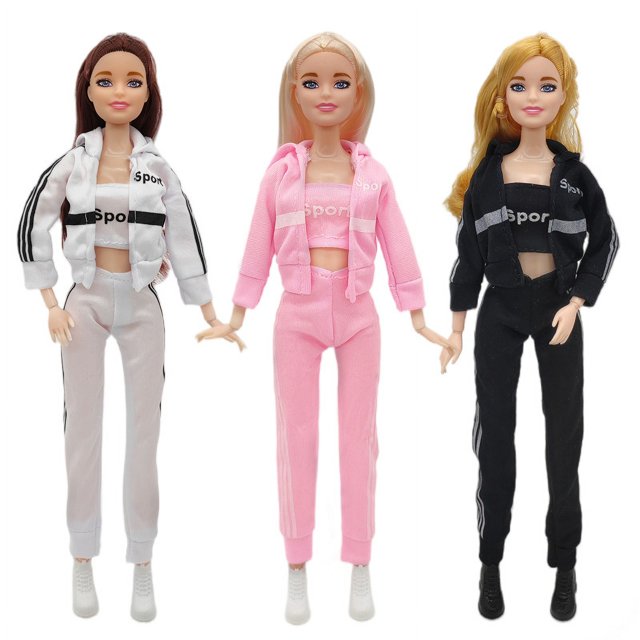 ER Ropa deportiva Barbie de 30cm, ropa para muñecas, juguetes para estudiantes, conjunto de traje de béisbol para niña, 3 uds. Rojo Verde