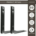 thumbnail image 3 of OUNONA 3Pcs Electroplating Coated Small Brackets For Shelves Wall Shelving Support 6.69X4.72 Inch For Workshop, 3 of 5