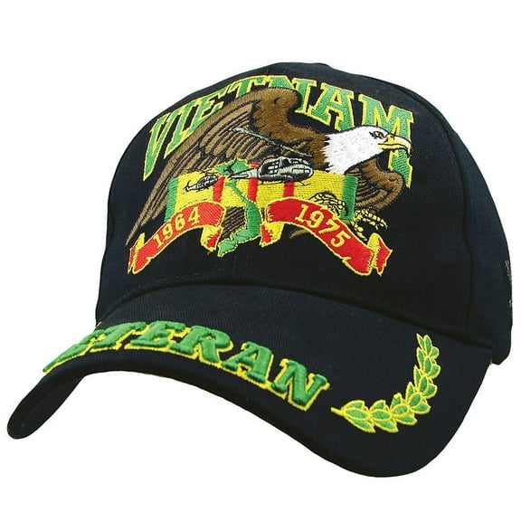 Vietnam Veteran Eagle Low Profile Cap, Black, Adjustable
