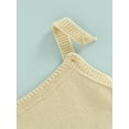 thumbnail image 5 of Bagilaanoe Newborn Baby Boys Girls Knit Romper Sleeveless Spaghettic Strap One Piece Knitted Jumpsuits 3M 6M 12M 18M Bodysuits, 5 of 8