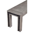 thumbnail image 4 of Pemberly Row Contemporary Solid Pine Dining Bench in Gray & Black, 4 of 5
