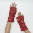 thumbnail image 2 of TRUBKH Long Gloves Long Gloves Women Formal Gloves for Women Sheer Gloves Fishnet Gloves Mesh Gloves Arm Warmers Red One Size, 2 of 5