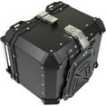 thumbnail image 3 of SEBLAFF 45L Motorcycle Top Case Tail Box with Backrest and Mounting Plate Hard Aluminum Alloy Watertightness Security Lock Against Theft Black Metal Motorcycle Trunk Tour Tail Box, 3 of 7