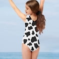 thumbnail image 6 of SEANATIVE Cow Print Bathing Suit One Piece Casual Kids Girls Swimwear Size 3-4 Years Quick Dry Beach Sleeveless Swimsuit for Girls, 6 of 7