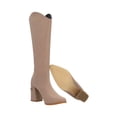 thumbnail image 4 of Platonia | Bota Larga Slim De Tacón Milan Cabra Piel Sintético Arena Para Mujer, 4 of 5