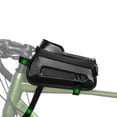 thumbnail image 7 of Bicycle Top Tube Bag, Waterproof Hard Shell Front Beam Handlebar Pouch, Cycling Phone Mount Storage Pack, Mountain Road Bike Frame Gear Accessory, 7 of 7