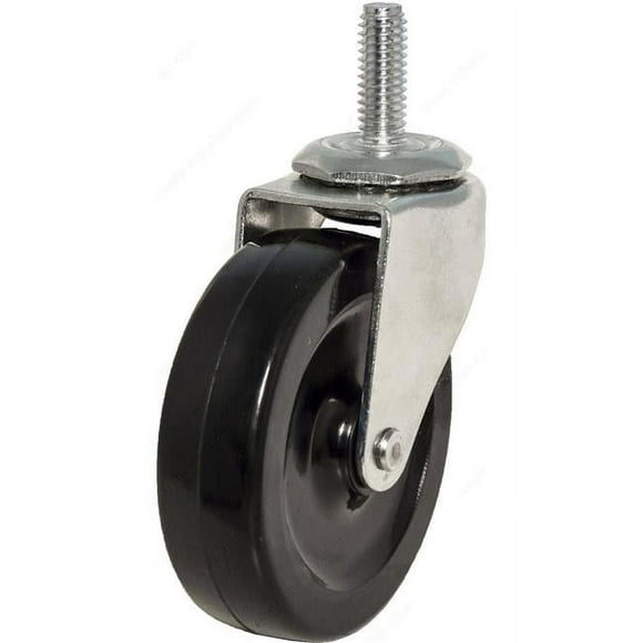 Rubber Wheel, Threaded Stem Caster, 3 In. - F30719