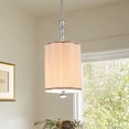 thumbnail image 2 of Natch 12-Inch Chrome and Glass 4-Light Pendant with Fabric Shade, 2 of 2
