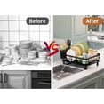 thumbnail image 4 of RUseeN Dish Drying Rack, Dish Dryer Rack, Counter Sink Adjustable Spout Dish Strainers Utensil Holder Cup Holder with Drainboard Dish Drainers for Kitchen Organization Decor, 4 of 7