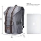 thumbnail image 2 of Mochila de viaje escolar KAUKKO para universidad flexible con portátil para 15", 22L (Oxford/Gris) KAUKKO K1023-grey, 2 of 5