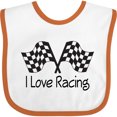 thumbnail image 3 of Inktastic I Love Racing Boys or Girls Baby Bib, 3 of 4