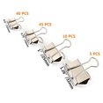 thumbnail image 1 of Paper Clamps, Assorted Sizes (Mini, Small, Medium, Large), 60 Pcs Clips for Office School Supplies, 1 of 3