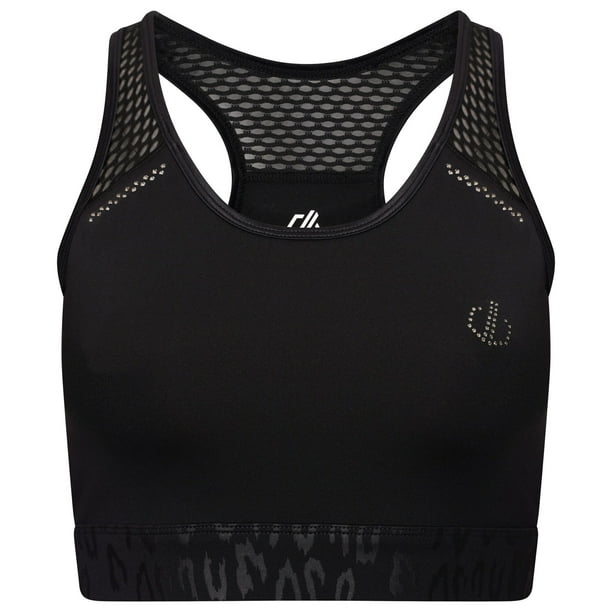 Dare 2B - Sujetador Deportivo No Excuse Swarovski para Mujer (Negro)