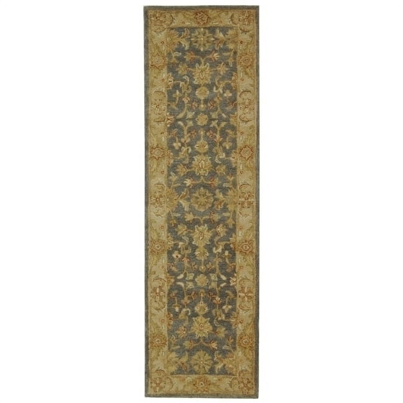 SAFAVIEH Antiquity Bethanie Traditional Wool Area Rug, Blue/Beige, 8'3" x 11'