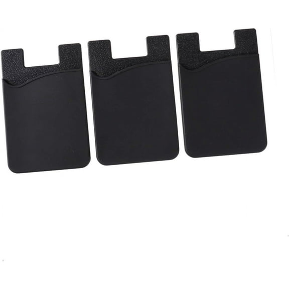 Smartphone 3pcs Silicone Phone case Pocket Wallet Popular Stickers id Wallet Holder for Back of Phone Stick on