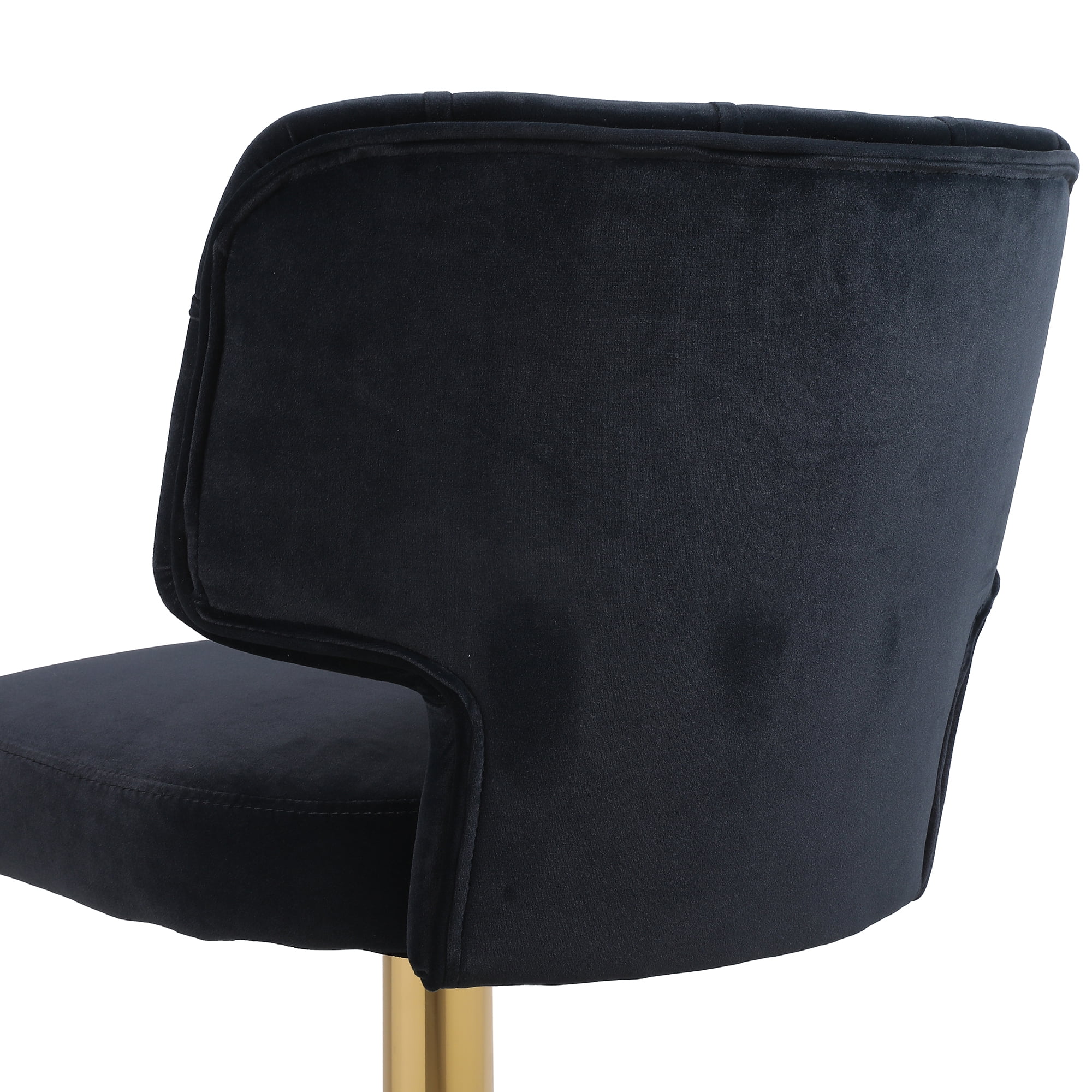 Resenkos Set of 2 Velvet Bar Stools Dining Chairs with Adjustable Counter Height Footrest Tufted Upholstered, Black Resenkos Set of 2 Velvet Bar Stools Dining Chairs with Adjustable Counter Height Footrest Tufted Upholstered, Black